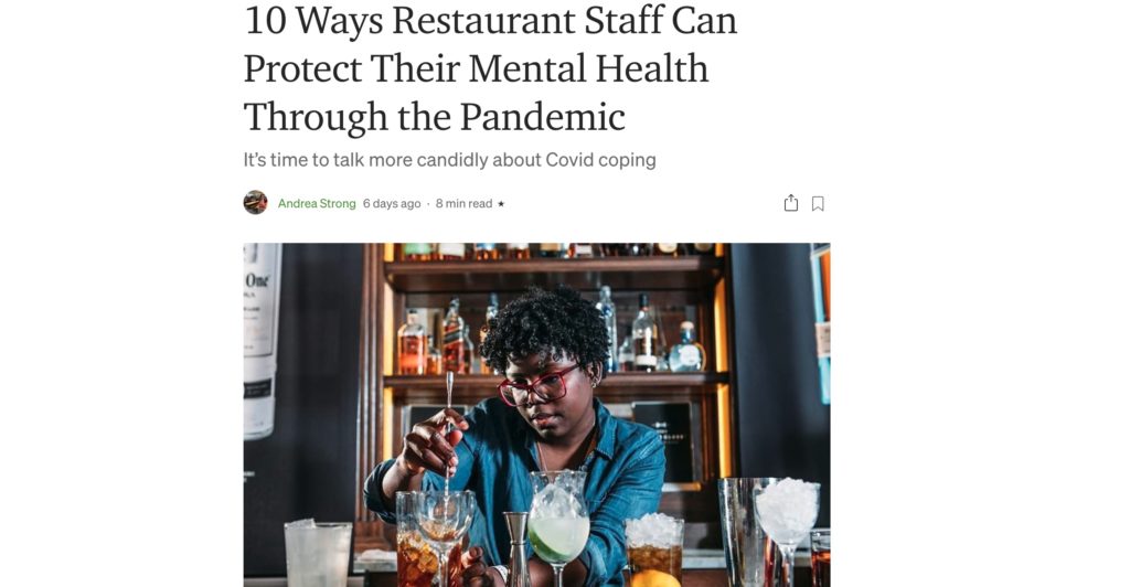 10 Ways Restaurant Staff Can Protect Their Mental Health Through the Pandemic