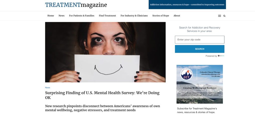 Surprising Finding of U.S. Mental Health Survey