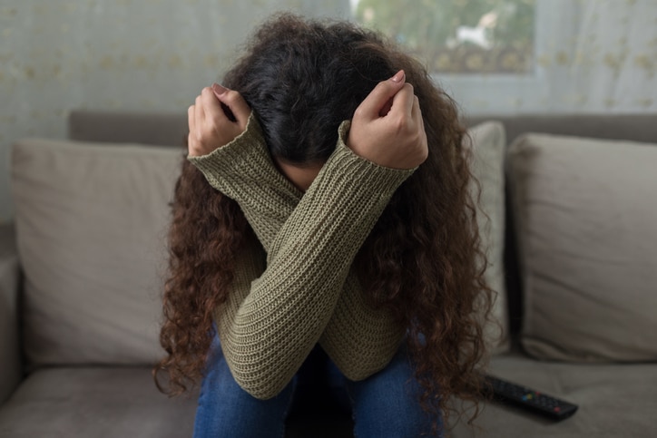 woman suffering from a panic attack