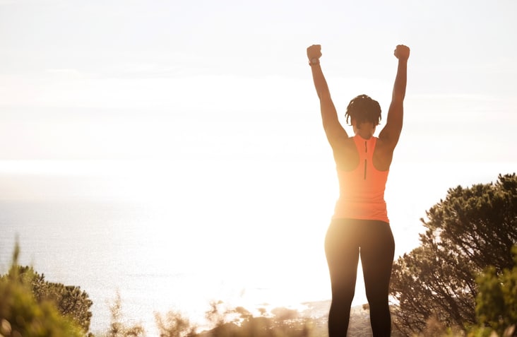 woman proud of recovering from depression