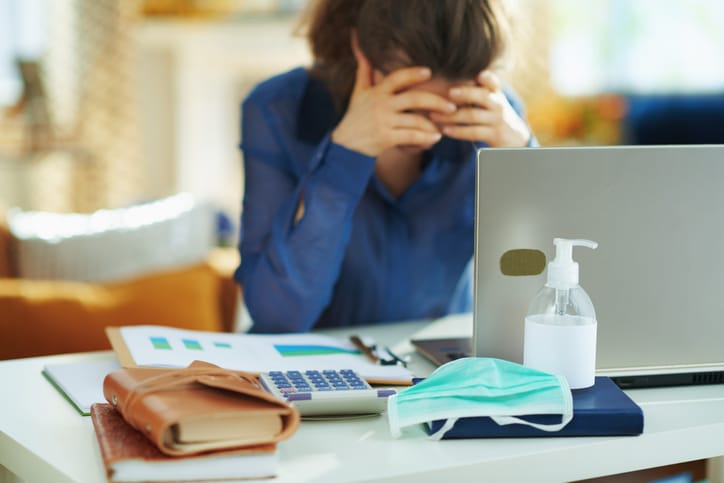 woman stressed during the pandemic